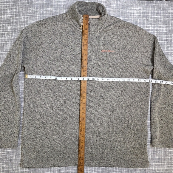 Eddie Bauer Convector 1/2 Zip Sweater Pullover Jacket Grey Heather Men's L - Picture 4 of 9